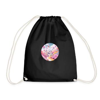 Magical Adventures: Whimsical Wanderer - Drawstring Bag - black - Front