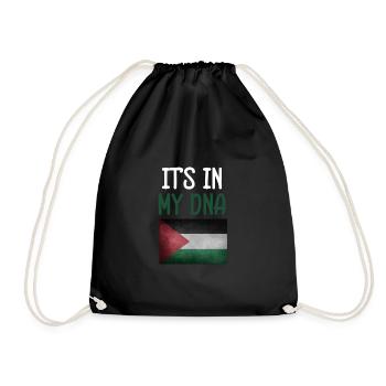 Palestine DNA Flag - Drawstring Bag - black - Front