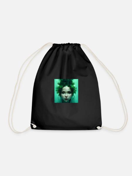under water - Drawstring Bag - black