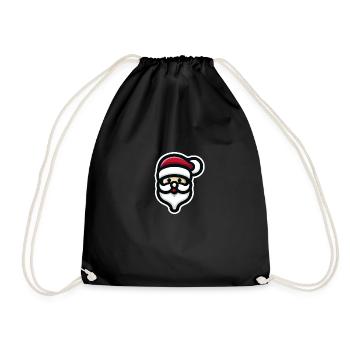 Weihnachtsmann, ideal für Ihr nächstes Weihnachten - Turnbeutel - Schwarz - Vorne
