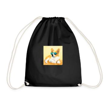 Corgi détendu - Sac de sport léger - noir - Devant