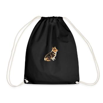 Corgi Chien - Sac de sport léger - noir - Devant