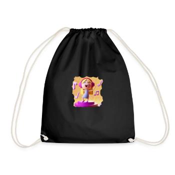 DRÔLE D’ILLUSTRATION MUSICALE FILLE 7 - Sac de sport léger - noir - Devant