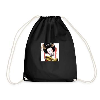 Geisha Japan Dangerous Digital Art - Drawstring Bag - black - Front