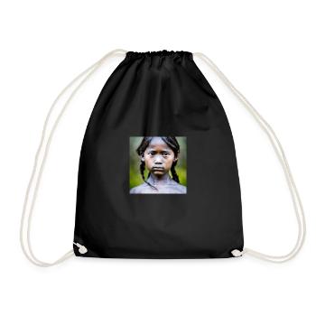 fille fille noire, filles, problèmes de fille, bébé fille - Sac de sport léger - noir - Devant