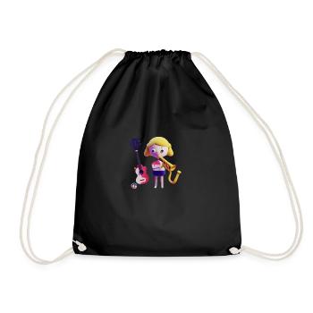 FUNNY 19 - Drawstring Bag - black - Front