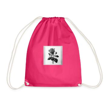 Illustration Rose Blanc et Noir - Sac de sport léger - fuchsia - Devant