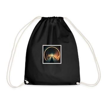 One end of the tunnel - Drawstring Bag - black - Front