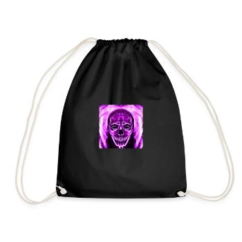 Masked in Purple - Drawstring Bag - black - Front