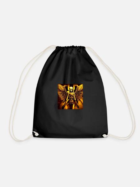 Golden Angel - Drawstring Bag - black