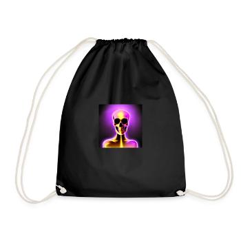 Purple Skull - Drawstring Bag - black - Front