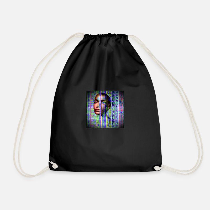 Artificial Intelligence - Drawstring Bag - black
