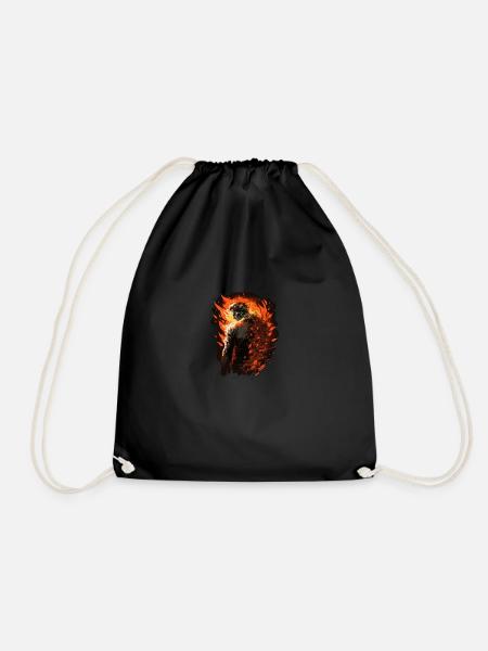Man Of Fire - Drawstring Bag - black