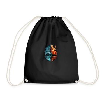 Water vs. Fire - Drawstring Bag - black - Front
