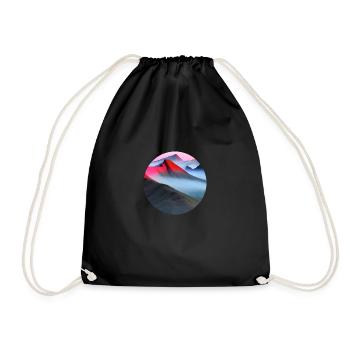 Sunset in the mountains - Drawstring Bag - black - Front
