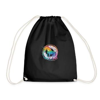 Rainbow magic Colors of the unicorn - Drawstring Bag - black - Front