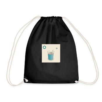 Design épuré d’un dessin numérique minimaliste de boisson - Sac de sport léger - noir - Devant
