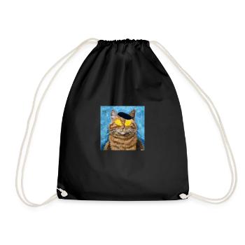 Blind Cat 22 - Drawstring Bag - black - Front
