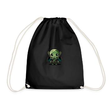 A Cute Baby Cthulhu - Drawstring Bag - black - Front