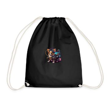 cyberdog - Drawstring Bag - black - Front