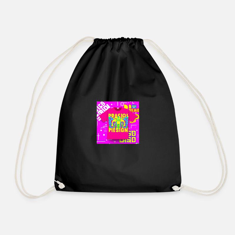 Neon T-Shirt - Turnbeutel - Schwarz