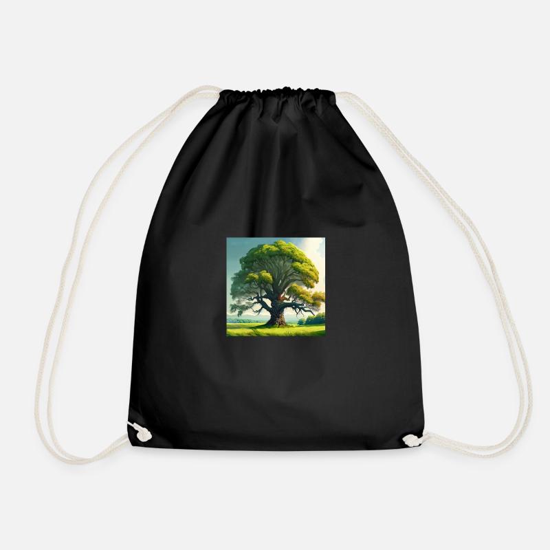 Eternal Oak - Drawstring Bag - black