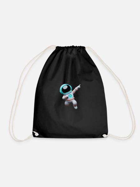 3D Astronaut - Turnbeutel - Schwarz