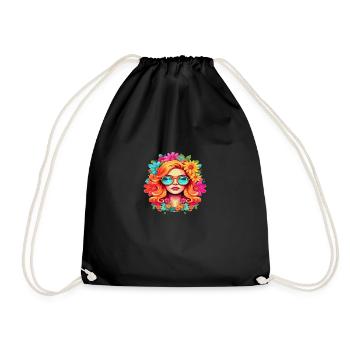 Flower power girl 6 - Sac de sport léger - noir - Devant