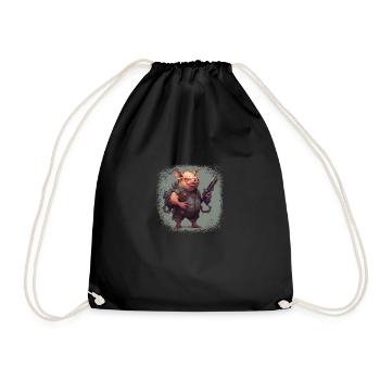 present animal defense diving green bday - Turnbeutel - Schwarz - Vorne