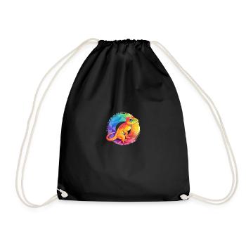 Pride Gecko - Drawstring Bag - black - Front