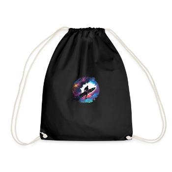 Surfeur sur la galaxie - Sac de sport léger - noir - Devant