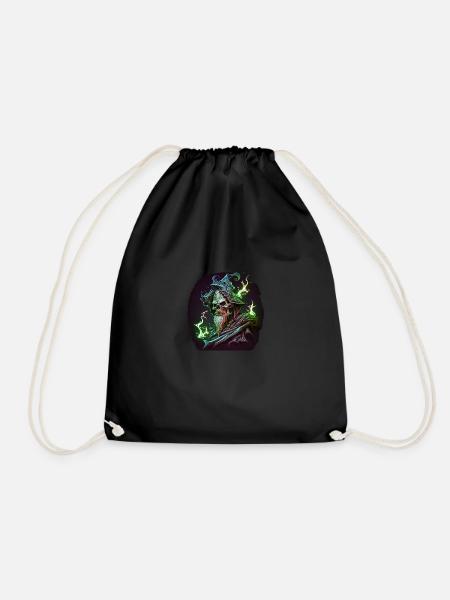 necromancer - Drawstring Bag - black