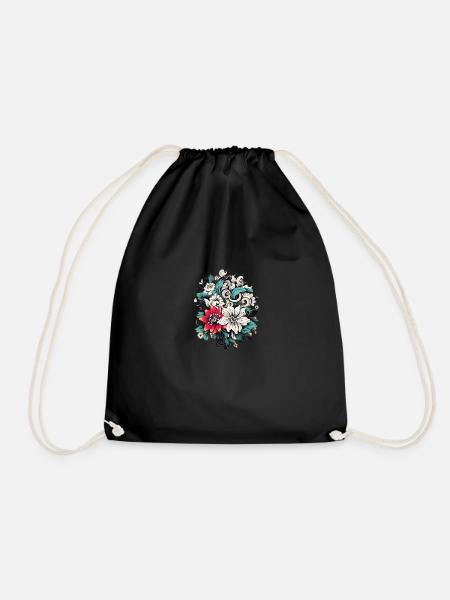 Mandala project - Drawstring Bag - black