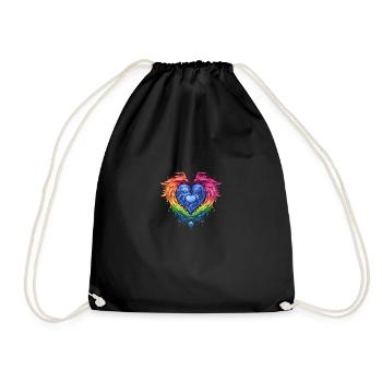 LGBTQIA+ Cœur d’ange - Sac de sport léger - noir - Devant