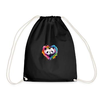 LGBTQIA+ Animal Love, Panda - Turnbeutel - Schwarz - Vorne