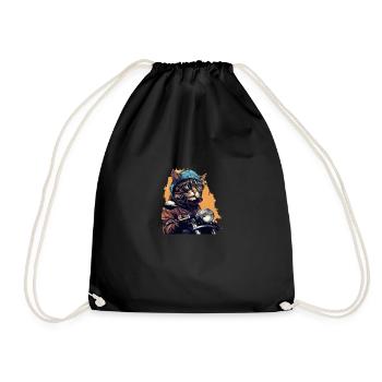 Cavalier de chat - Sac de sport léger - noir - Devant
