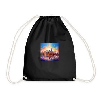 icecrusher New YorkSkyline Cartographic - Drawstring Bag - black - Front