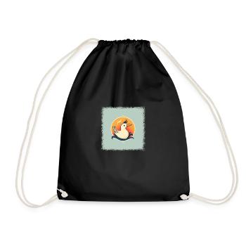 christmassy baby panda christmas present bday - Turnbeutel - Schwarz - Vorne