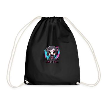 Fille zombie futuriste - Sac de sport léger - noir - Devant