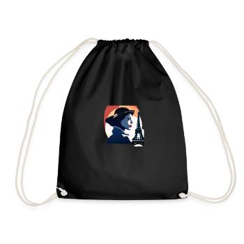 Eiffel tower - Drawstring Bag - black - Front