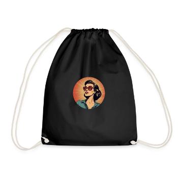 Le pouvoir des femmes dans le design rétro - Sac de sport léger - noir - Devant