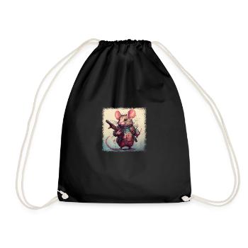 blague drôle nous allons rat tout va bien amusant - Sac de sport léger - noir - Devant