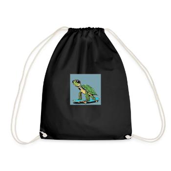 Turtle Fieber - Turnbeutel - Schwarz - Vorne