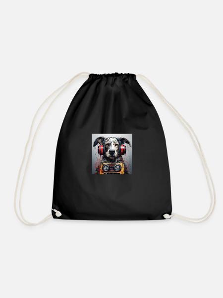 Music Dog - Turnbeutel - Schwarz