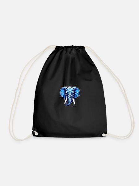 Elefant - Turnbeutel - Schwarz