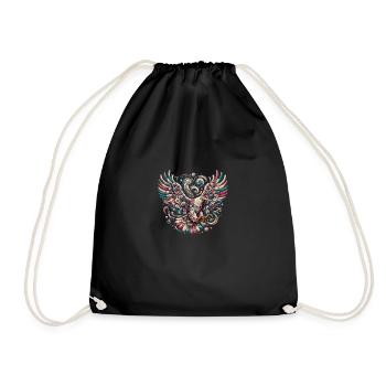 Psychedelic Eagle - Drawstring Bag - black - Front