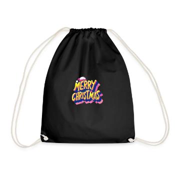 Merry Christmas - Sac de sport léger - noir - Devant