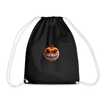 Citrouille dHalloween transformée en un monstre - Sac de sport léger - noir - Devant