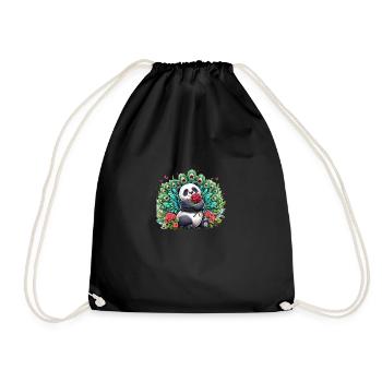 Paon étreignant Panda - Sac de sport léger - noir - Devant