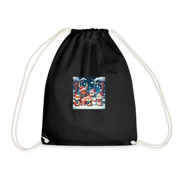 Animaux de noël - Sac de sport léger - noir - Devant